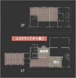 レストラン「すゞ奈」：平面図